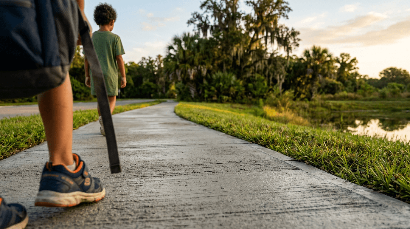 Pasco County Building 12.79 Miles of Sidewalks Near Wesley Chapel Elementary and 18 Other Schools