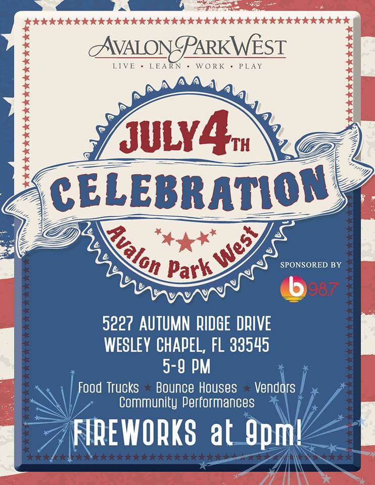 4th of July Celebration at Avalon Park West in Wesley Chapel