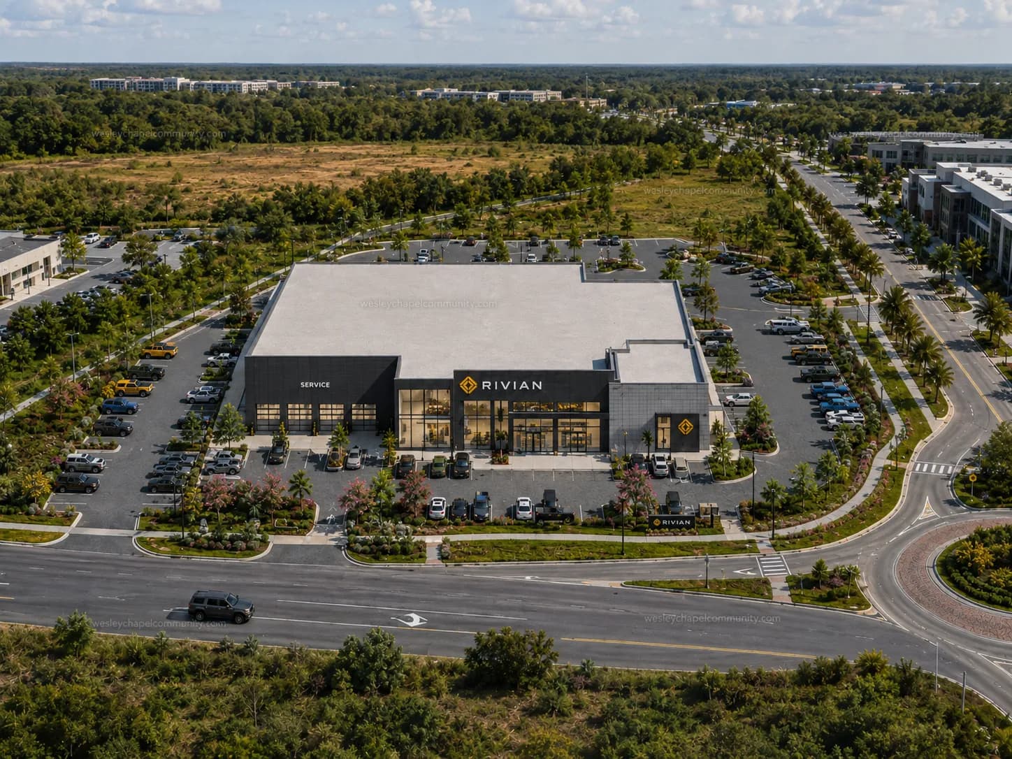 Rivian files plans for a 51,965-square-foot service center off SR 54 behind Total Wine
