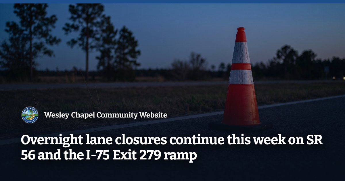Overnight lane closures continue this week on SR 56 and the I-75 Exit ...